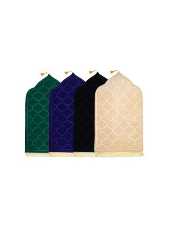 ACLIX Pack of 4 Prayer Mats 70x110cm Anti-Slip Velvet Top Islamic Prayer Rug New Dome Design Thick Padded Sajadah Prayer Mat for Kids Men Women Eid Gift Ramadan Prayer Mat Multicolor - Image 2